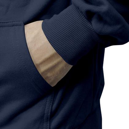 Imagem de Blusa de Frio Moletom Fechado Com Capuz Bolso Canguru Relaxado