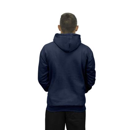 Imagem de Blusa de Frio Moletom Fechado Com Capuz Bolso Canguru Relaxado