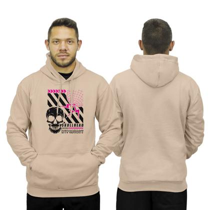 Imagem de Blusa de Frio Moletom Fechado Com Capuz Bolso Canguru Relaxado