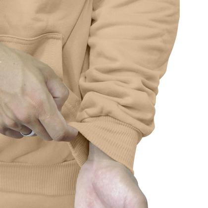 Imagem de Blusa de Frio Moletom Fechado Com Capuz Bolso Canguru Relaxado