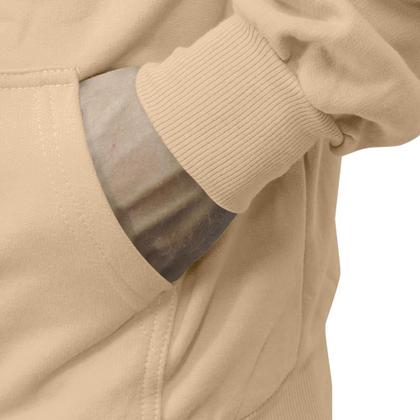 Imagem de Blusa de Frio Moletom Fechado Com Capuz Bolso Canguru Relaxado