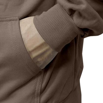 Imagem de Blusa de Frio Moletom Fechado Com Capuz Bolso Canguru Relaxado