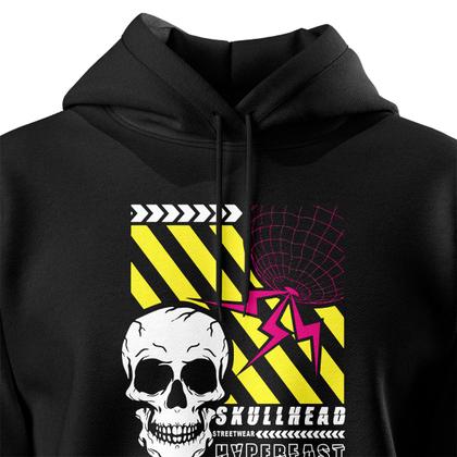 Imagem de Blusa de Frio Moletom Fechado Com Capuz Bolso Canguru Relaxado