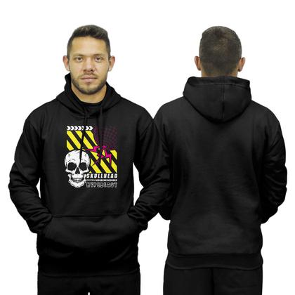 Imagem de Blusa de Frio Moletom Fechado Com Capuz Bolso Canguru Relaxado