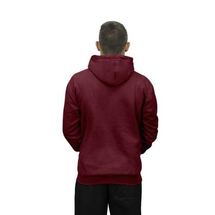 Imagem de Blusa de Frio Moletom Fechado Com Capuz Bolso Canguru Relaxado