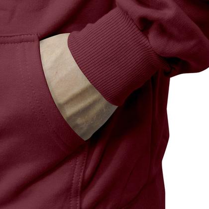 Imagem de Blusa de Frio Moletom Fechado Com Capuz Bolso Canguru Relaxado