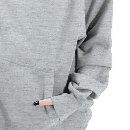 Imagem de Blusa De Frio Moletom Feminino Com Capuz Modelo Canguru