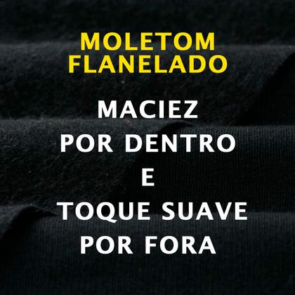 Imagem de Blusa de frio moletom liso canguru com capuz felpado e macio