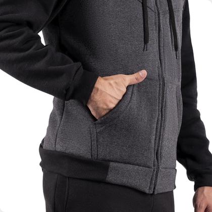 Imagem de Blusa de Frio Raglan Masculina com Capuz e Zíper