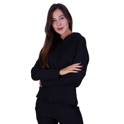 Imagem de Blusa de Inverno Manga Longa Casaco Canelado Feminino Comfy com Capuz -c6 CASACO ESTHER