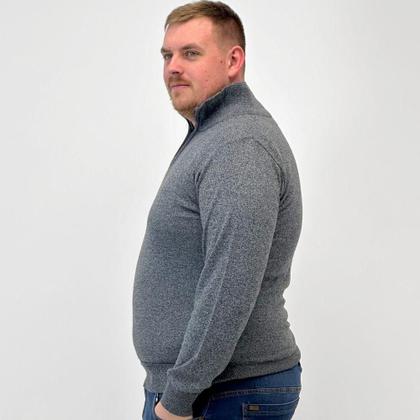 Imagem de Blusa de Lã Delkor Plus Size com Zíper Masculina