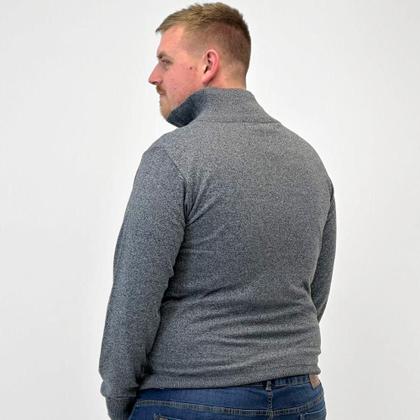 Imagem de Blusa de Lã Delkor Plus Size com Zíper Masculina