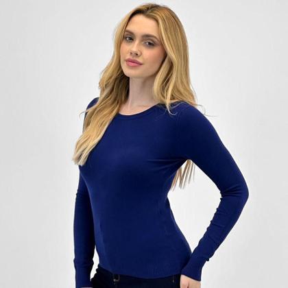 Imagem de Blusa de Lã Facinelli Básica Gola Redonda Feminina