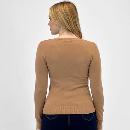 Imagem de Blusa de Lã Facinelli Básica Gola Redonda Feminina