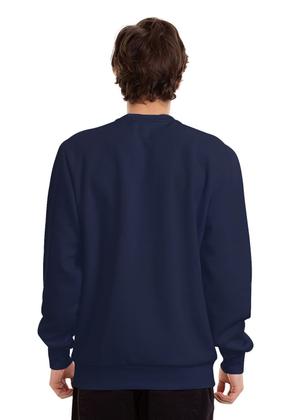 Imagem de Blusa de Moletom Azul Marinho Básico sem Capuz