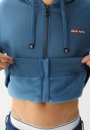 Imagem de Blusa de Moletom Flanelada Aberta Red Nose Logo Azul