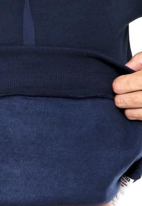 Imagem de Blusa De Moleton Fechada Lisa Sem Bolso Sem Capuz Moletom