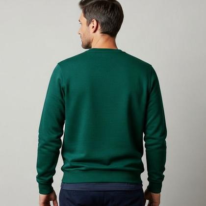 Imagem de Blusa De Moleton Fechada Lisa Sem Bolso Sem Capuz Moletom