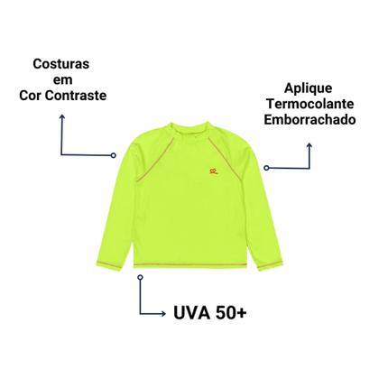 Imagem de Blusa De Praia Piscina Proteção Uv Infantil Menina Kelykety