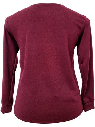 Imagem de Blusa Decote em V com Botões Inverno Quentinha