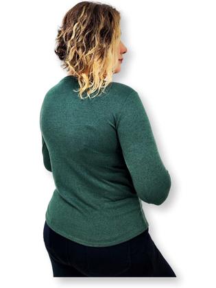 Imagem de Blusa Decote em V com Botões Inverno Quentinha