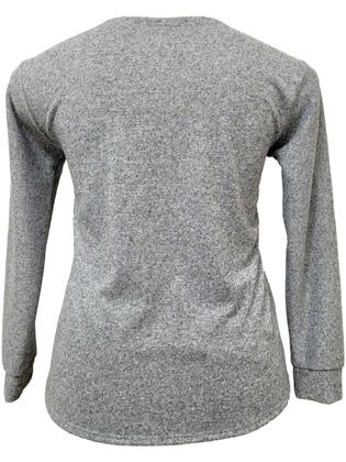 Imagem de Blusa Decote em V com Botões Inverno Quentinha