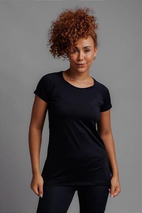 Imagem de Blusa Dry Longa Reta Preta com Tecnologia UV50+ e Conforto