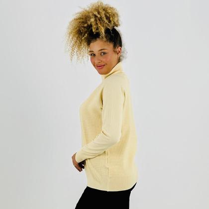 Imagem de Blusa Facinelli Lã Gola Alta com Dobra Casual Feminina