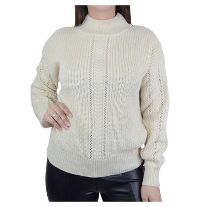 Imagem de Blusa Feminina Ana Gonçalves Tricot Areia - IP0022