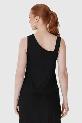 Imagem de Blusa Feminina Assimétrica com Alça e Detalhe em Argola em Viscose Stretch - Malwee