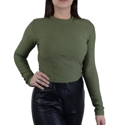 Imagem de Blusa Feminina Babicat ML Corpete Verde Cipreste - B1827