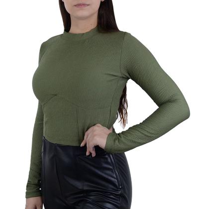 Imagem de Blusa Feminina Babicat ML Corpete Verde Cipreste - B1827