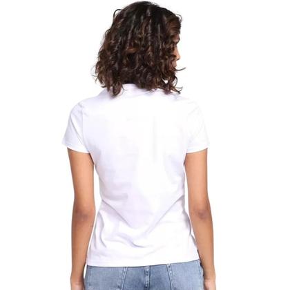 Imagem de Blusa Feminina Branca Algodão Básica Malwee Original Gola Redonda