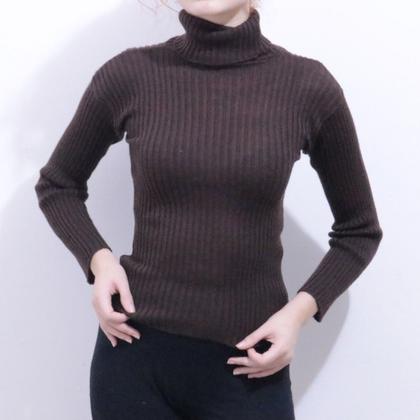 Imagem de Blusa Feminina Cacharrel Gola Alta Manga Longa Tricot Qualidade  Premium