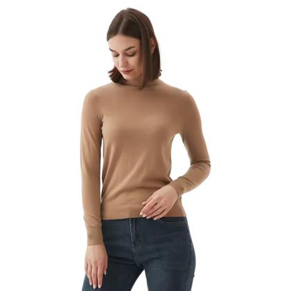 Imagem de Blusa Feminina Cacharrel Justa Manga Longa Gola Alta Basica Frio