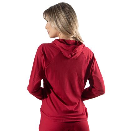 Imagem de Blusa Feminina Canelada Com Capuz Comfy outono inverno