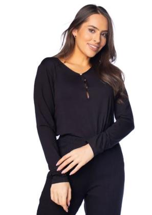 Imagem de Blusa Feminina Com Botões Manga Longa Rovitex