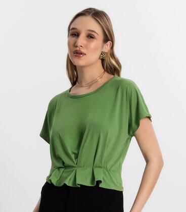 Imagem de Blusa Feminina Com Pregas Endless Verde
