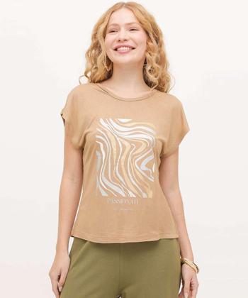 Imagem de Blusa Feminina Estampa Frontal Manga Curta Marisa-04063