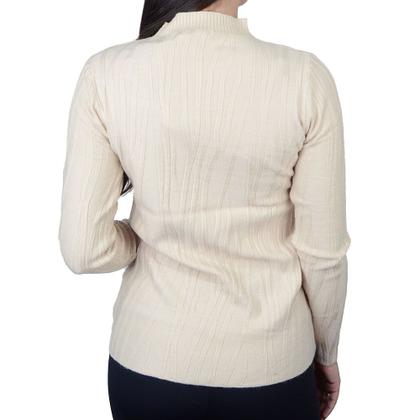 Imagem de Blusa Feminina Facinelli By Mooncity Tricot Bege Areia - 650935