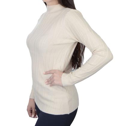 Imagem de Blusa Feminina Facinelli By Mooncity Tricot Bege Areia - 650935