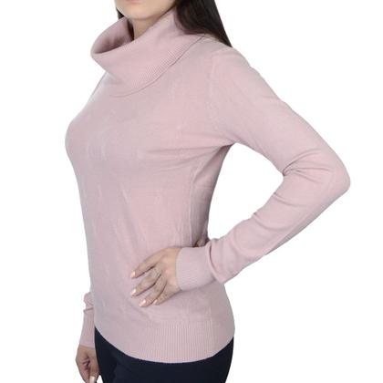 Imagem de Blusa Feminina Facinelli By Mooncity Tricot Gola Alta Lavanda Rosa - 651031