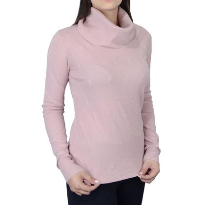 Imagem de Blusa Feminina Facinelli By Mooncity Tricot Gola Alta Lavanda Rosa - 651031