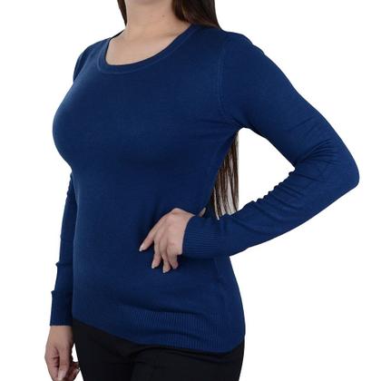 Imagem de Blusa Feminina Facinelli By Mooncity Tricot Marinho - 651074