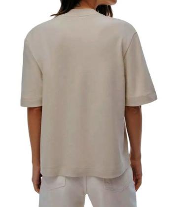 Imagem de Blusa Feminina Hering MC Malha Interlock Bege - 4H2VHJMEN