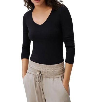 Imagem de Blusa Feminina Hering ML Slim Malha Preta - 4D8AN10