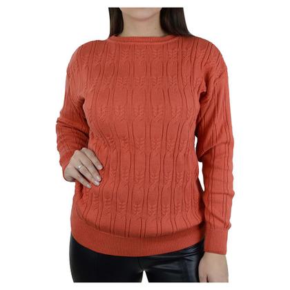 Imagem de Blusa Feminina Iaraline Plus Size Tricot Laranja - 5552