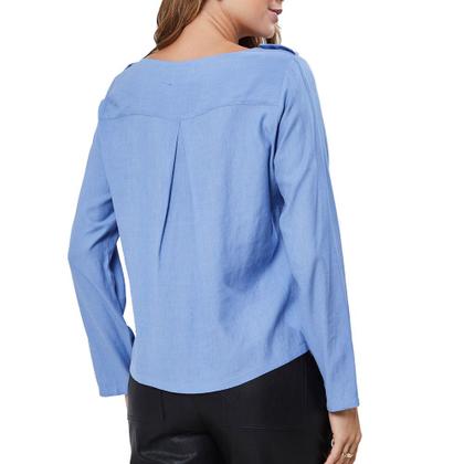 Imagem de Blusa Feminina Infini ML Azul Claro - 34235