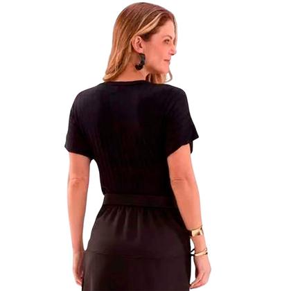Imagem de Blusa Feminina Lecimar Viscose com Renda Elegância