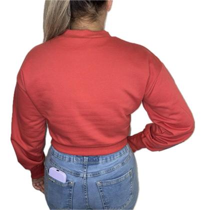 Imagem de Blusa Feminina Lunender Moletom Básica Cropped - 00083